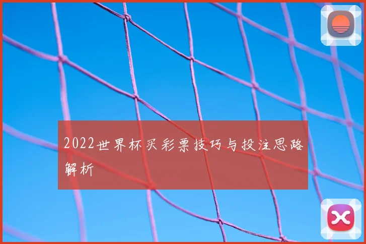 2022世界杯买彩票技巧与投注思路解析